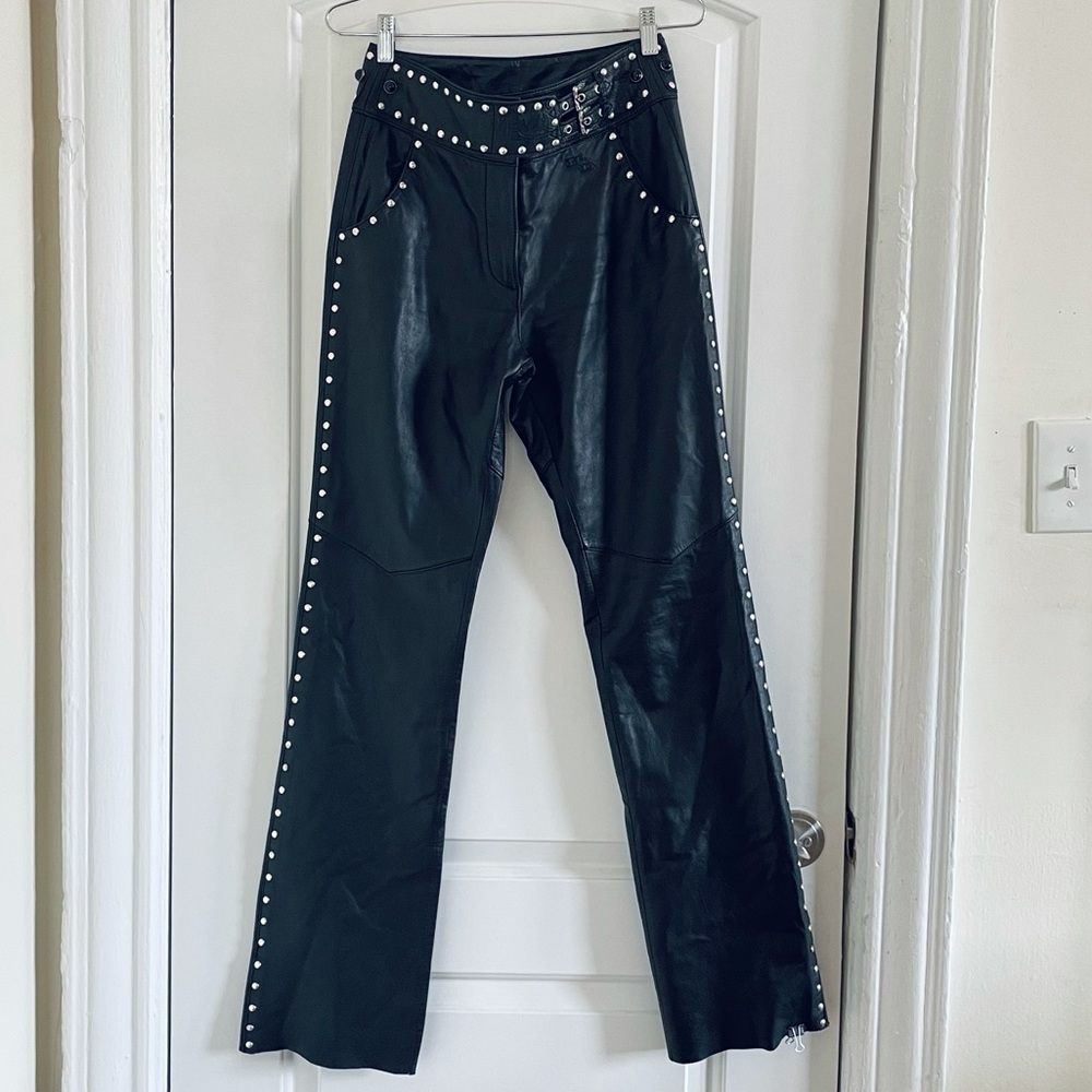 Harley Davidson leather studded pants